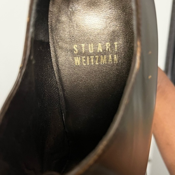 Stuart Weitzman unique heel shoe little distressed style - Picture 7 of 15